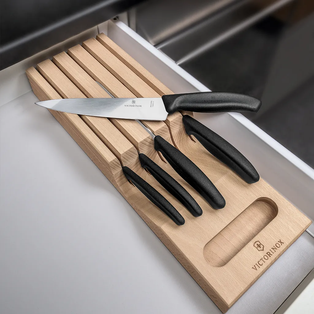 Victorinox Wooden block of 5 kitchen knives